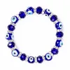 Bracelet œil porte-bonheur en verre bleu, perles en cristal, mauvais œil, pour femmes et hommes, bijoux à la mode réglables