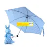 5 개의 접이식 미니 토트 우산에 우산 귀여운 토끼 인형 가방 울트라 라이트 3D 토끼 케이스 안티브 태양 비 파라솔 화이트 폴카 점 핑크 블루