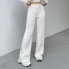 Women's Pants 's Casual Panelled Knitted 2023 Spring Straight Tube White Wide Leg Trousers Girls Full Length Loose 230325