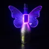 RGB Color LED stroboscope baton Buton Butterfly Wings Lampes champagne LED Sparkler Light Flash Stick Stick Service Bottle Topper Light