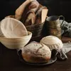 Baking Dishes Pans WALFOS Natural Rattan Fermentation Wicker Basket Dough Basket Baguette French Bread Basket Mass Proofing Baskets Banneton 230324