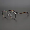 Solglasögon ramar japanska handgjorda ihåliga acetat retro runda glasögon för män kvinnor optisk recept myopia glasögon 230325