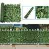 Flores decorativas 50x100cm Artificial Leaf Roll Screen Hedge Hedge Fence Balcony Decor Plants