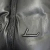 24SSパリイタリア3Dフーディーズブラックレザージャケットダブルサイドカジュアルストリートファッションポケット暖かい男性女性カップルアウトウェア