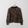 Kvinnors stickor Tees Rowling Mirror Leopard Wool Blend Button Loose Cardigan tröja Kvinnor Spring 2023 O Neck Full Sleeve Knit Kvinna 230324