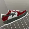 OGS 2023 CASUAL MENS BAPESTAS BAPED 디자이너 플랫폼 운동화 BAPESTA SK8 STA STA PATENT 가죽 녹색 검은 화이트 플레이트 형식 남성 조깅 신발 35-46