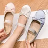 Sandals Mary Jane Shoes Womens Round Toe Plus Size Bow Silk Satin Ballet Flats SpringAutumn Women 230325
