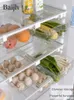 Supports De Stockage Racks Cuisine Fruits Alimentaire Boîte De Rangement En Plastique Transparent Réfrigérateur Organisateur Glisser Sous L'étagère Tiroir Boîte Rack Titulaire Réfrigérateur Tiroir 230324