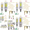 Energy Storage Battery Bbs 5Pcs Led Cob Corn Light E27 E26 E14 E12 B22 Lamps 220V 110V 12W 16W Bright White Ampoe Bombilla For Home Dhepx