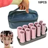 Hair Rollers High Quality 10 PcsSet Electric Roll Tube Heated Roller Curly Styling Sticks Tools With Case 230325