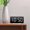 New Mirror Table Clock Multifunctional Digital Alarm Snooze Display Time Night Led Light Desk Desktop Home Decor Gifts for Children