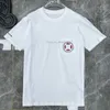 Ch lüks t-shirt erkek moda tişört markası üstleri tees kadın kadınlar sanskrit mektup çift sweatshirt at nalı çiçek kısa kollu polos çapraz unisex tee tshirts 6qj2