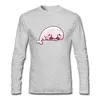 Herr t shirts kawaii söt blobfish vattenlevande djur havs svart t-shirt streetwear hombre hipster män långärmad pre-bomull thirt