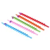 Hair Rollers 26Pcs Plastic Long Styling Barber Salon Tool dressing Spiral Perm Rod Small Drop 230325