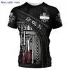 T-shirts masculins mécaniciens T-shirt masculin T-shirt outils mécaniques imprimées SEVE SUMME SUMPRESSE TOPS CONCUTÉ