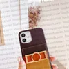 Designer Phone Case Fashion Card Holder Pocket Bumper for iphone 15 14 pro max 14plus 13 13pro 12 11 XS XR Xsmax 8plus Shell Leather Original Monogram Print Mobile Cover