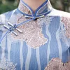 Abbigliamento etnico Donna tradizionale cinese Cheongsam Matrimonio Abito floreale retrò Donna Raso di seta Elegante Qipao Abiti vintage slim per