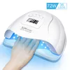 Secadores de uñas Secador Lámpara LED UV para curar todo el esmalte de gel con detección de movimiento Manicura Pedicura Salón Herramienta BNYT 230411