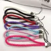 Nouvelle bretelles de téléphone mobile tressé en cuir PU Lanyard Corde courte tressée U Disk En haut-parleur Caméra Charge Lonyard Hanging Corde Pendre