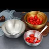 Ensembles de vaisselle Grande capacité en acier inoxydable bols à salade de fruits en métal soupe riz nouilles Ramen bol cuisine vaisselle ustensiles récipient alimentaire 230324