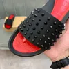 2023 Homens luxos Designers Spike Chinelos Flat Spikes Slide Sandália Masculino Clássico Verão Moda Casual Solado de Borracha Grosso Chinelo Tacos Deslizamento Plataforma Mules sapatos