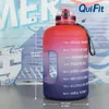 Waterflessen Quifit2.2l3.78lBouncing Straw sport gallon waterfles fitnessHomeoutdoor waardoor het stofbestendig en lekbestendig waterfles 230324 maakt