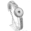 Bracelets porte-bonheur mode cristal Snap Bracelet coeur rond bracelets Fit 18mm Suttons bijoux ZE246