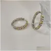 Sieraden Choucong Clip Earring eenvoudige mode 18K Wit goud vulronde Cut Topaz CZ Diamond Gemstones Women For Lover Drop D DHJY1