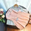 소녀의 드레스 아기 옷 2022 패션 뜨개질 캐주얼 스웨터 긴 소매 3-8 년 드레스를위한 단단한 아이들 Y2303