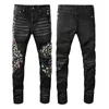 Jeans da uomo firmati Jeans da uomo in denim con ricamo Pantaloni con fori alla moda Taglia US 28-40 Pantaloni con cerniera in difficoltà Hip Hop per uomo 2023