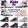 Toddler 8s Chrome Basketball Shoes Kids Childrens Infants 8 Mid trainers Kid Runner Athletic shoes Child Bugs Bunny Jumpman Sneakers Boys Girls Cool Grey Outdoor