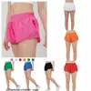 Designers LUS-06 WOMENS YOGA SHORTS FIT SLUGSFACK HÖG RISE Snabbt torr citron kvinnor Kort lös stil Gymkvalitet avancerad