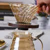 Coffee Filters Pour Over Coffee Dripper Coffee Pot Set 600ml Coffee Server Coffee Maker Brewing Cup V02 Glass Coffee Funnel Drip Coffee Set 230324