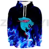 Moletons com capuz masculinos Mr Wolf Beast Lightning Cat 3D moletons com capuz roupas masculinas roupas femininas Harajuku Anime roupas adolescentes oversized moletom japonês streetwearW230325