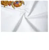 T-shirts masculins de broderie de haute qualité T-shirt T-shirt à manches courtes en coton pur à marée de poudre Pure pour hommes et femmes avec le même beau couple