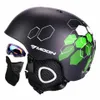 Caschi da sci Casco da sci per uomo/donna/bambino Casco da snowboard per adulti Attrezzatura da sci Occhiali maschera e copertura Skateboard di sicurezza modellato integralmente 230324