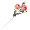 Dekorativa blommor Simulering Flower Great Beautiful 4 Colors 3 Heads Peony Wedding Decor för sovsal