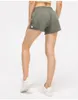 Lu Lu Lemons Yoga Shorts Womens LL Outfits High Waist Exercise fiess Wear Runing Elastic Pants Sportswearを防ぐWardrobe DK