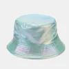 Wide Brim Hats 2021 New Harajuku Reversible Bucket Hat Panama Men Women Fashion Leather Fishing Cap Outdoor Summer Sun Fisherman Hat P230311