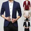 Giacche da uomo Business Great Tinta unita Cappotto formale Tasche per giacca da uomo di lusso per EmceeMen's