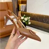 Designer Womens High-Heeled Sandals Fashion Leather Pointy Sexy Party Shoes Skinny Heels Buckle Summer Slippers High Quality Designer Shoelaces Box 35-43