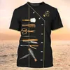 Kvinnors t-shirt Barber Shop-skjorta Frisör Kvinnors T-shirt 3D Tryckt anpassningsbara korta ärmstoppar Kvinnliga överdimensionerade casual kläder 230325