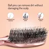 Brosses à cheveux japonais Premium tête masseur cuir chevelu shampooing plastique humide démêlant nettoyage peigne or Rose 230325