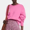 23SS Isabel Marant Designer الكلاسيكية للأزياء القطن قميص جديد هو رسالة طباعة خطاب Pullover Rece