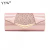 Evening Bags Fashion Crystal Sequin Clutch For Women Party Wedding Clutches Purse Female Pink Silver Wallets Bag Prom 230325