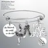 Bangle PolishedPlus Bracciale personalizzato che credeva potesse farlo Lettera in acciaio inossidabile regolabile per regalo da donna