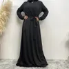 民族衣料中東ファッションシンプルな女性のソリッドカラーイスラム教徒ドレスアバヤエレガントドバイトルコアラビアサウジアラビアシフォンドレス230324