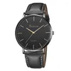 Нарученные часы 2023 Женева модные простые часы Men Ultra Thin Leather Band Quartz Wriswatches Оптовая капля Horloge Heren