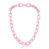 Catene Moda Donna Acrilico Chunky Plastic Choker Collar Collana Colore brillante Catena Punk Femme Gioielli Bijoux