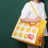 New Grab Bag Reusable Ecofriendly Storage Shopping Bags That Clips To Your Cart Yellow Orange Big Foldable Shopping Bags Waterproof Eco Shopping Tote 44.5x20x39cm